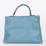 Hermès Kelly 28 Bleu Jean Swift GHW