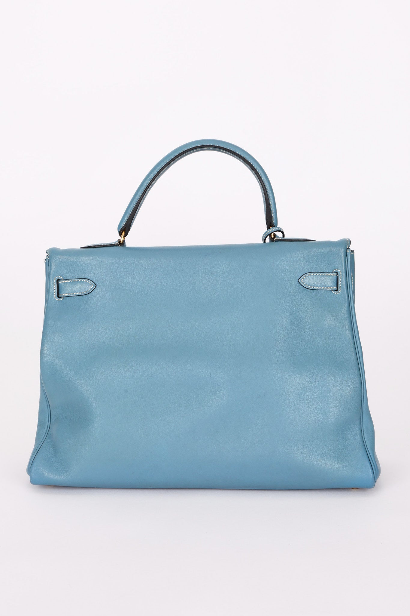 Hermès Kelly 28 Bleu Jean Swift GHW
