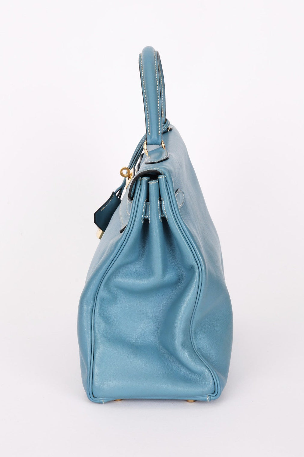 Hermès Kelly 28 Bleu Jean Swift GHW
