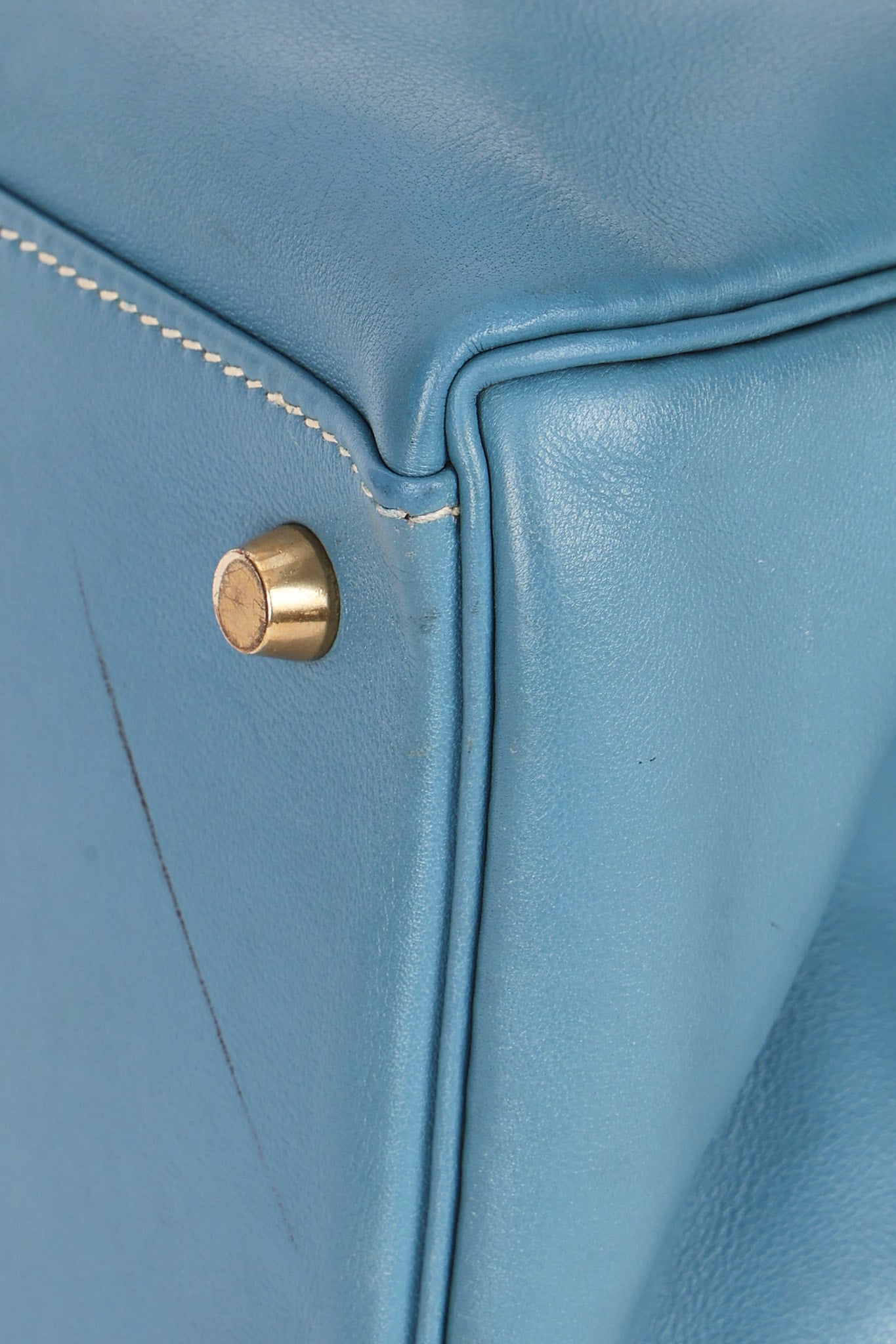 Hermès Kelly 28 Bleu Jean Swift GHW