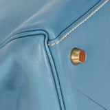 Hermès Kelly 28 Bleu Jean Swift GHW