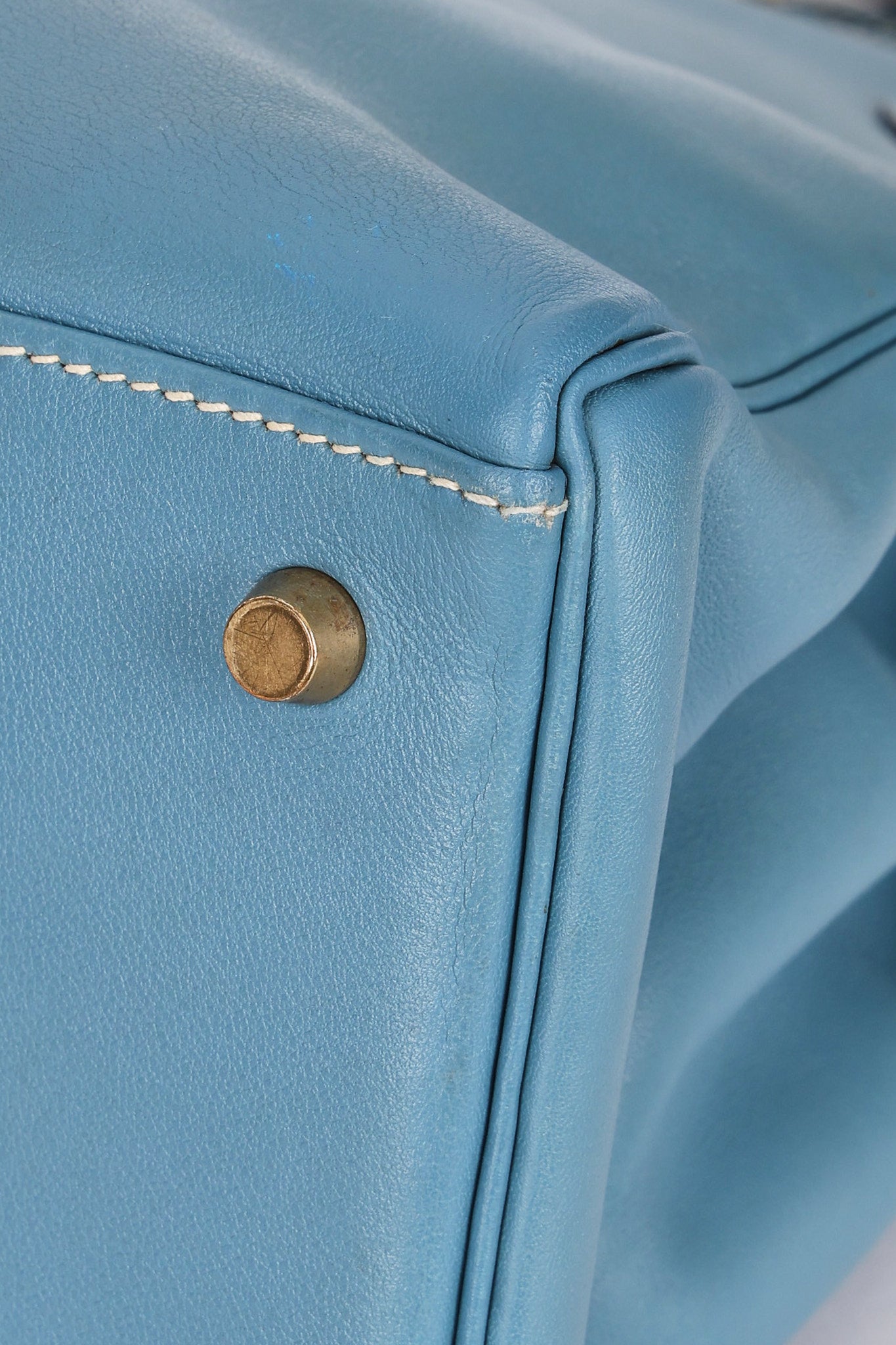 Hermès Kelly 28 Bleu Jean Swift GHW