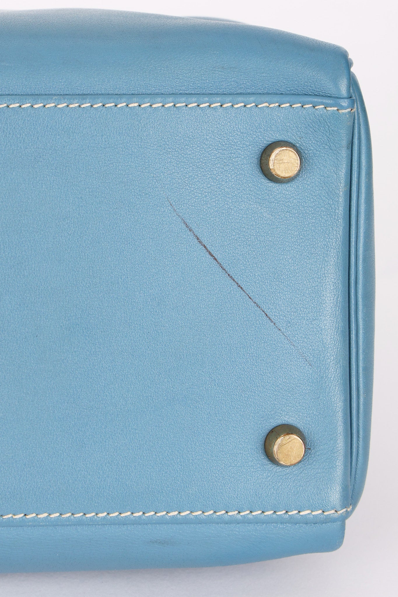 Hermès Kelly 28 Bleu Jean Swift GHW