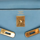 Hermès Kelly 28 Bleu Jean Swift GHW