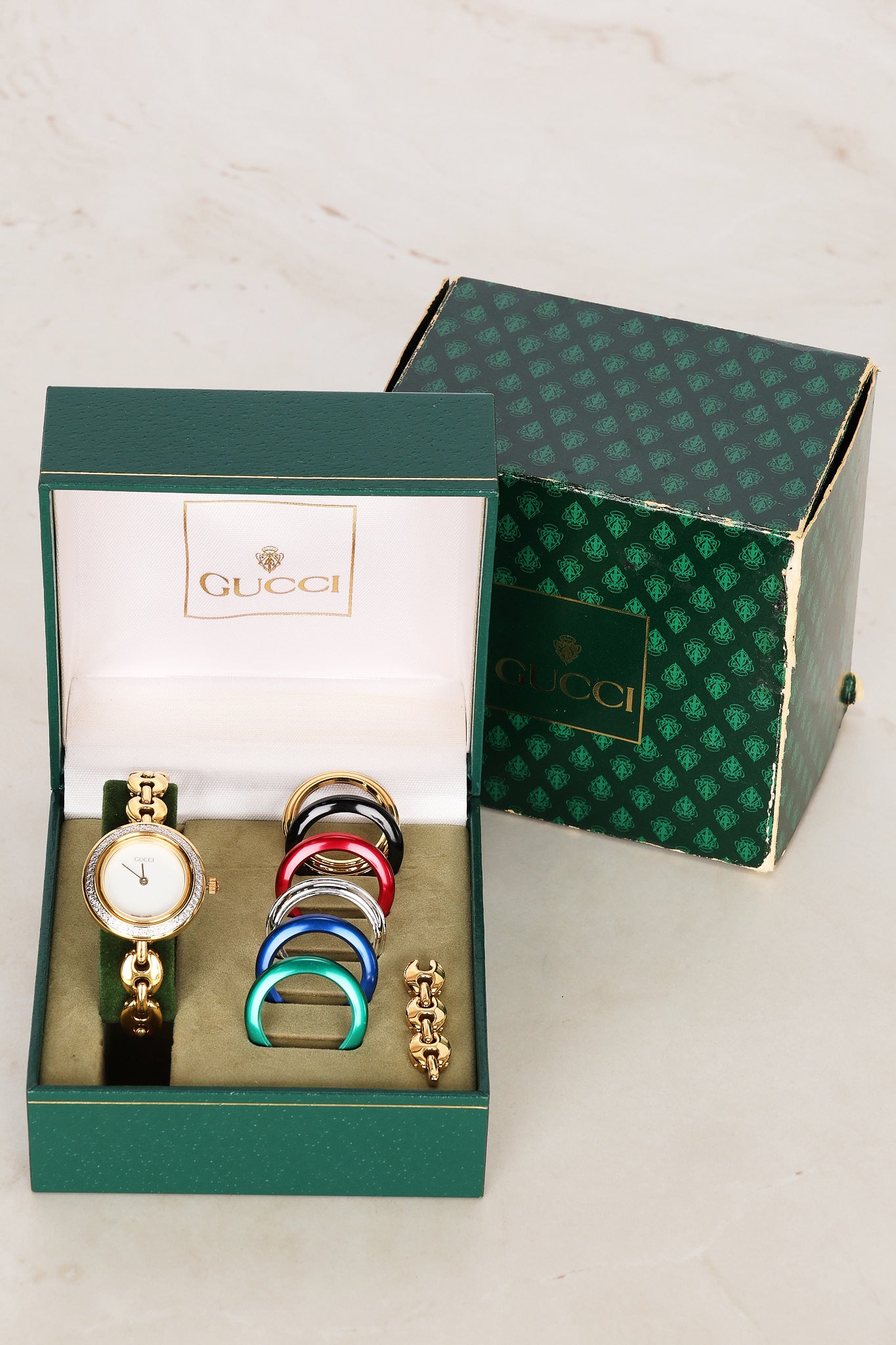 Gucci Gold Multicolor Bezel Watch