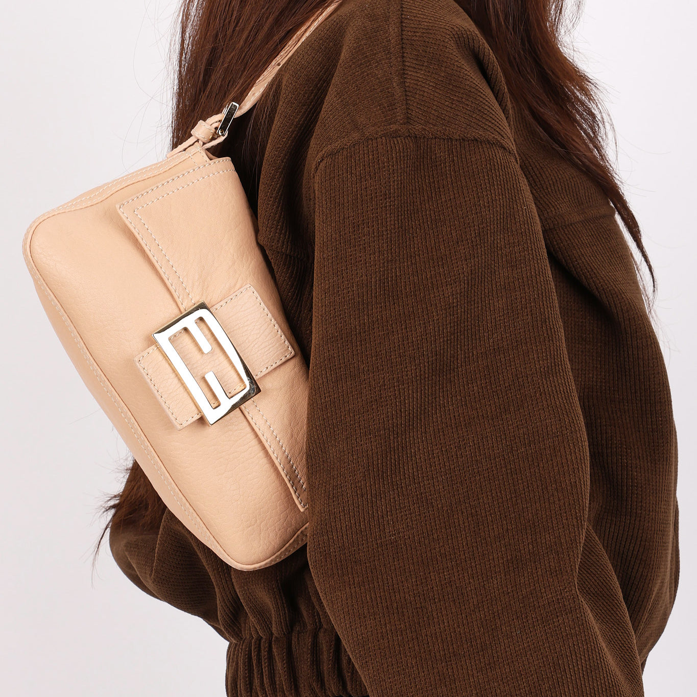 Fendi Mini Mamma Baguette Light Pink Calfskin