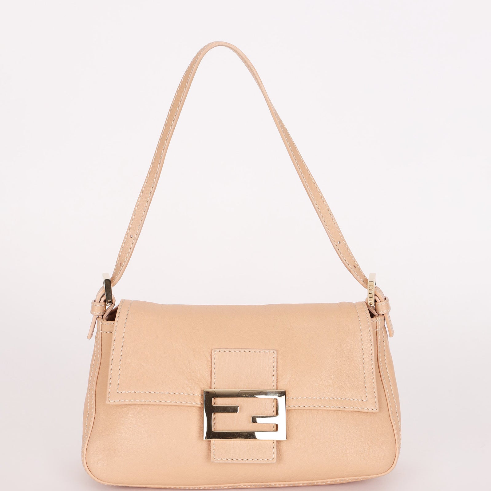 Fendi Mini Mamma Baguette Light Pink Calfskin