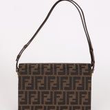 Fendi Zucca Buckle Shoulder Bag