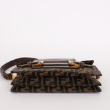 Fendi Zucca Buckle Shoulder Bag