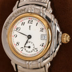 Saint Laurent Stainless Steel Circle Watch