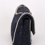 Chanel 2.55 Reissue Double Flap Navy Suede SHW