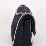 Chanel 2.55 Reissue Double Flap Navy Suede SHW