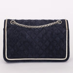 Chanel 2.55 Reissue Double Flap Navy Suede SHW