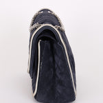 Chanel 2.55 Reissue Double Flap Navy Suede SHW