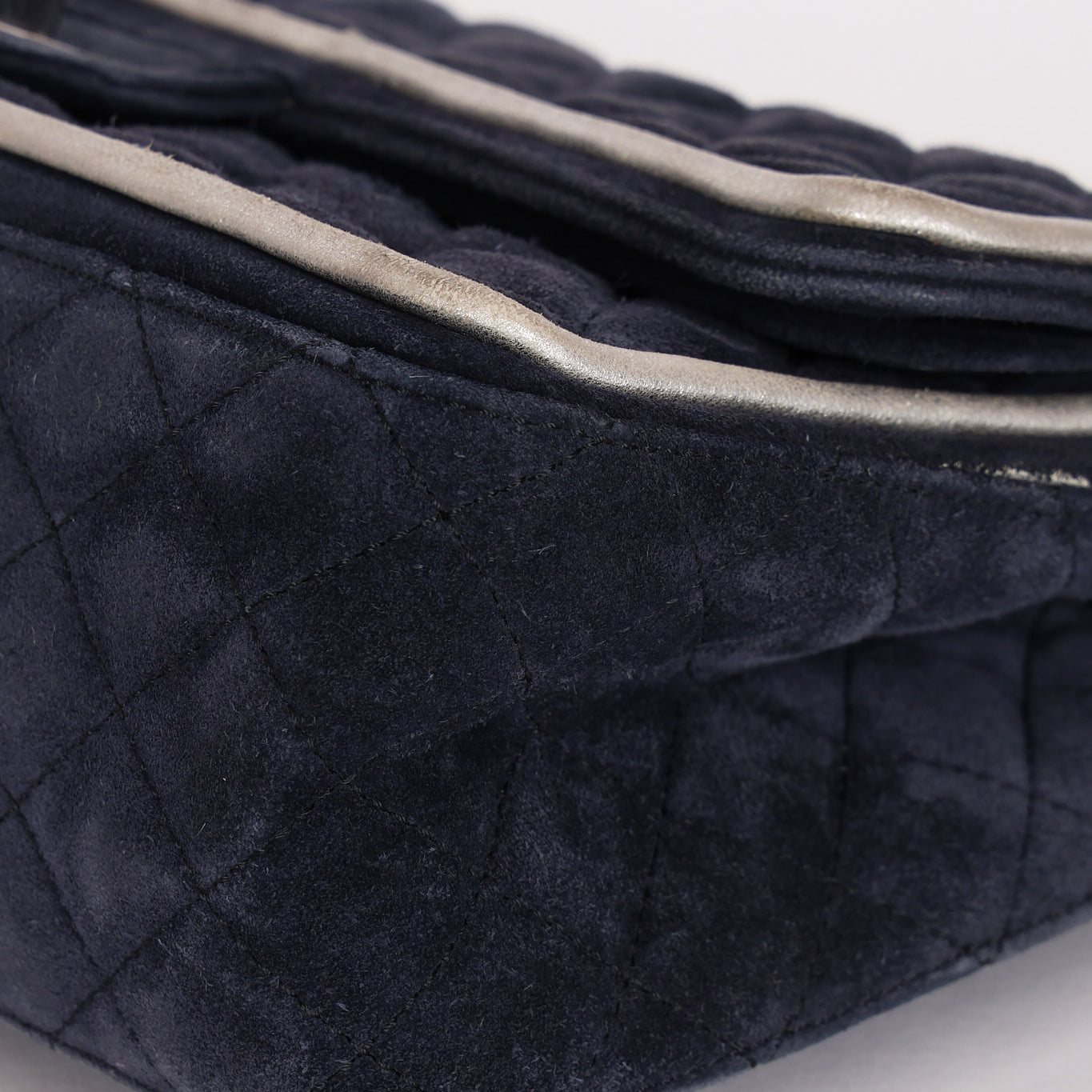 Chanel 2.55 Reissue Double Flap Navy Suede SHW