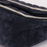 Chanel 2.55 Reissue Double Flap Navy Suede SHW