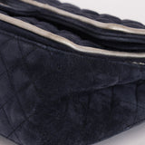 Chanel 2.55 Reissue Double Flap Navy Suede SHW