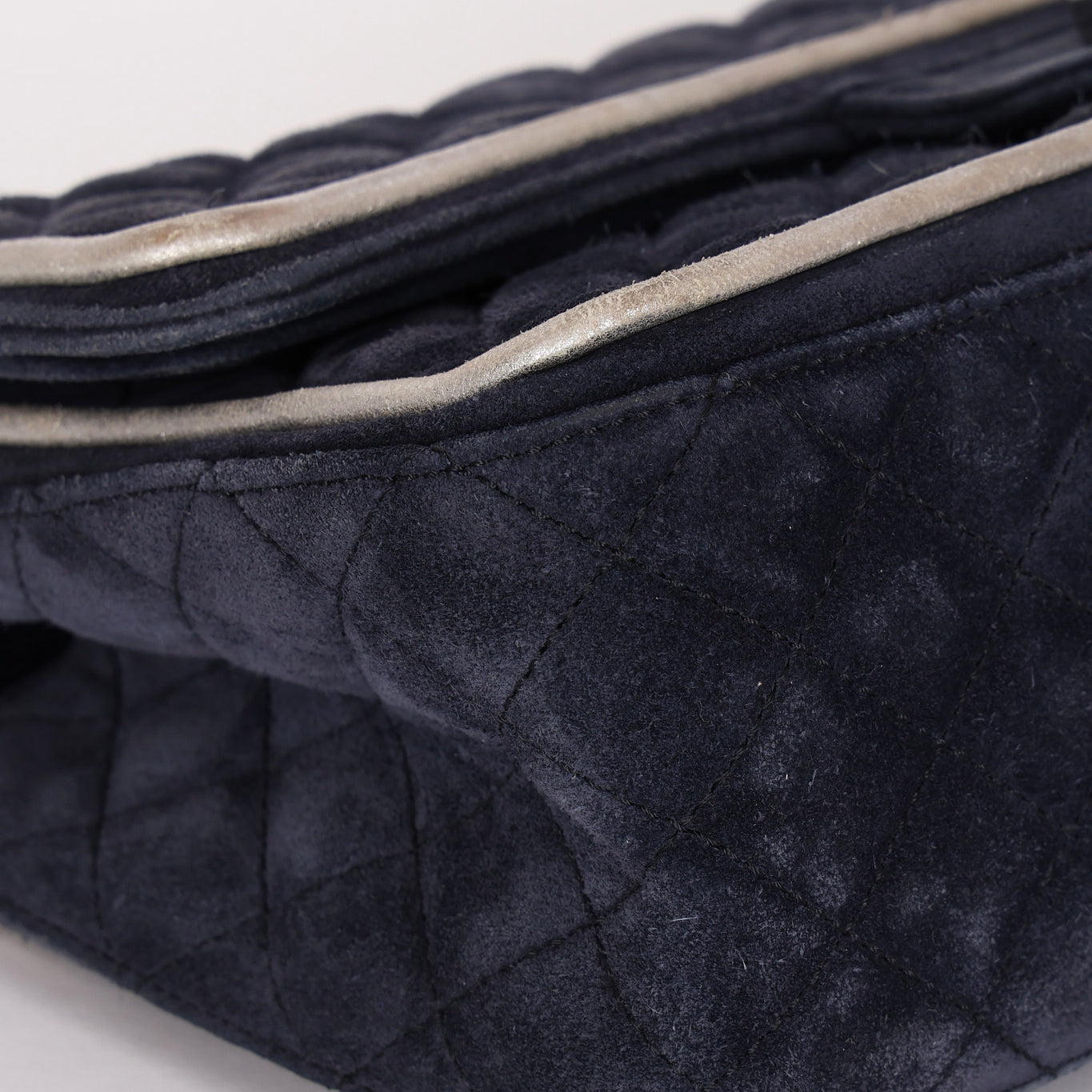 Chanel 2.55 Reissue Double Flap Navy Suede SHW