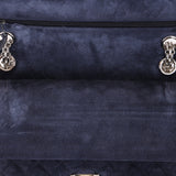 Chanel 2.55 Reissue Double Flap Navy Suede SHW