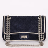 Chanel 2.55 Reissue Double Flap Navy Suede 2016 SHW