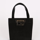 Gucci G-Clasp Mini Shopper Tote Black Suede