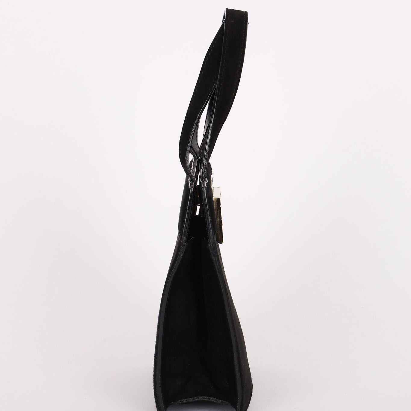 Gucci G-Clasp Mini Shopper Tote Black Suede