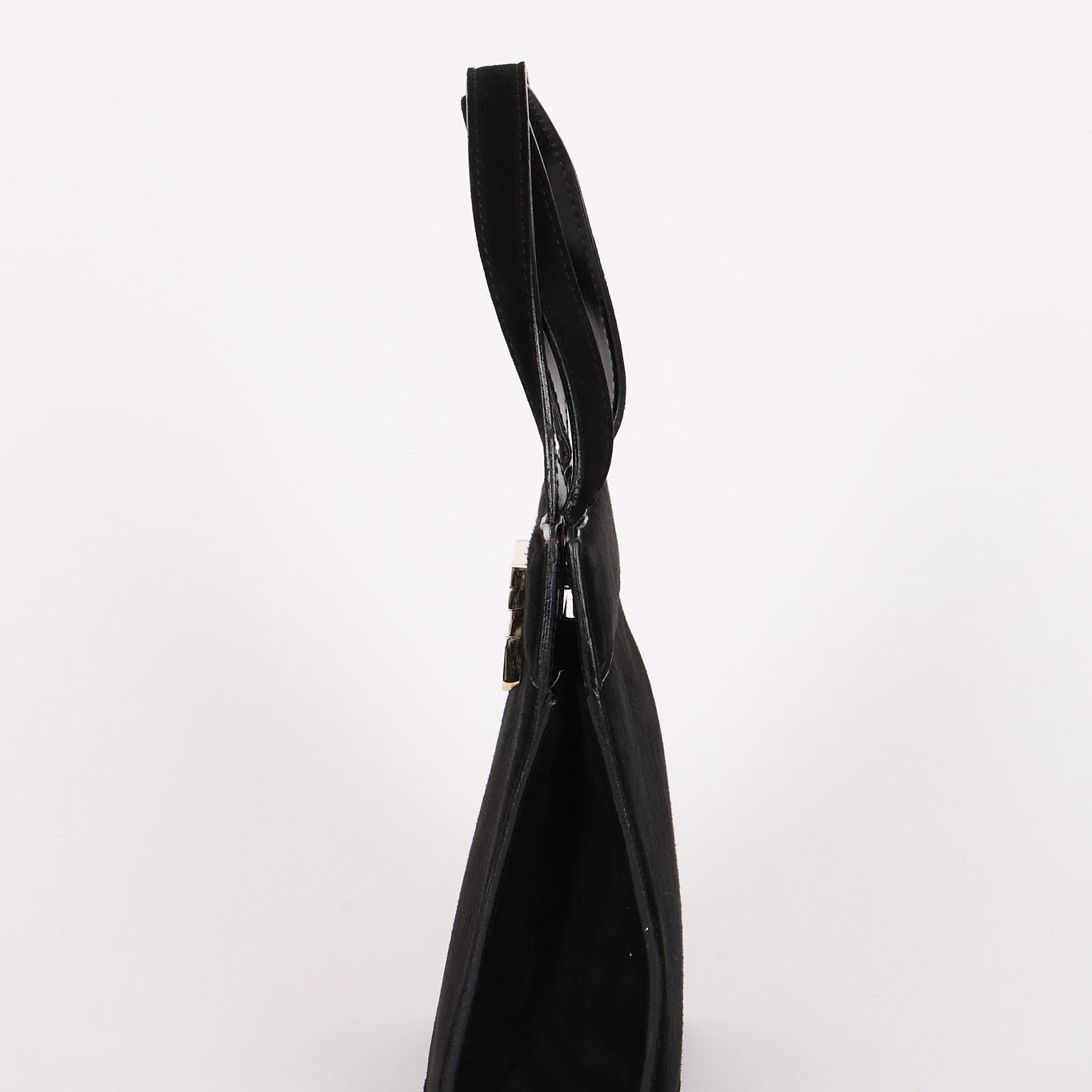 Gucci G-Clasp Mini Shopper Tote Black Suede