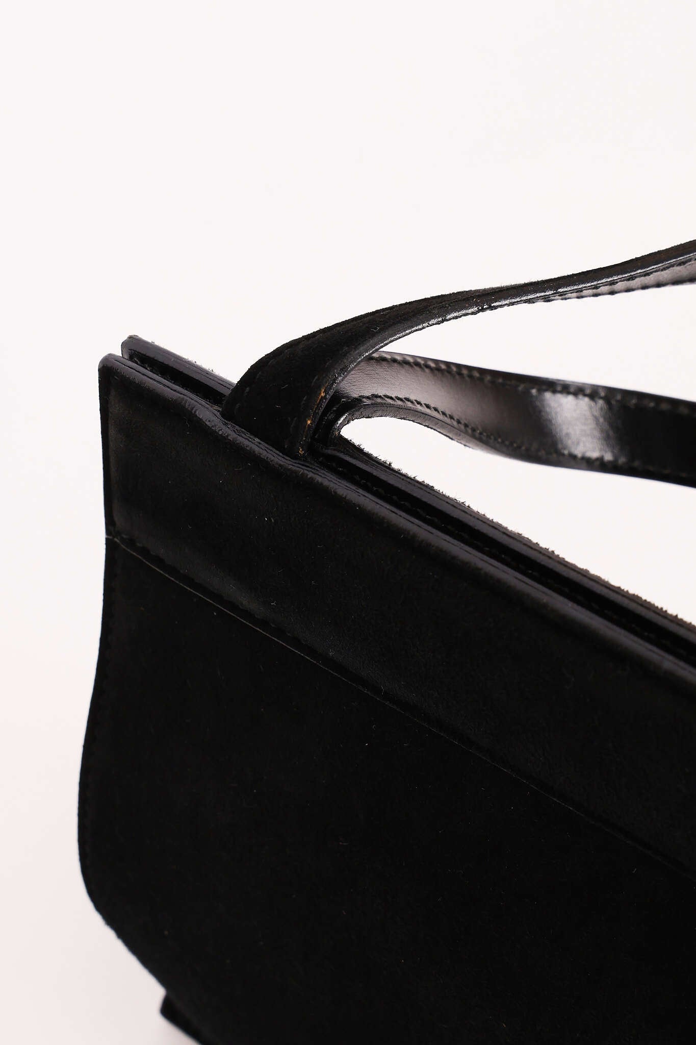 Gucci G-Clasp Mini Tote Black Suede