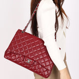 Chanel Jumbo Classic Single Flap Bordeaux Caviar 2010s SHW