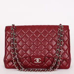 Chanel Jumbo Classic Single Flap Bordeaux Caviar 2010s SHW