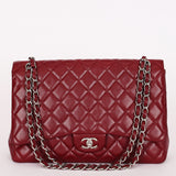 Chanel Jumbo Classic Single Flap Bordeaux Caviar 2010s SHW