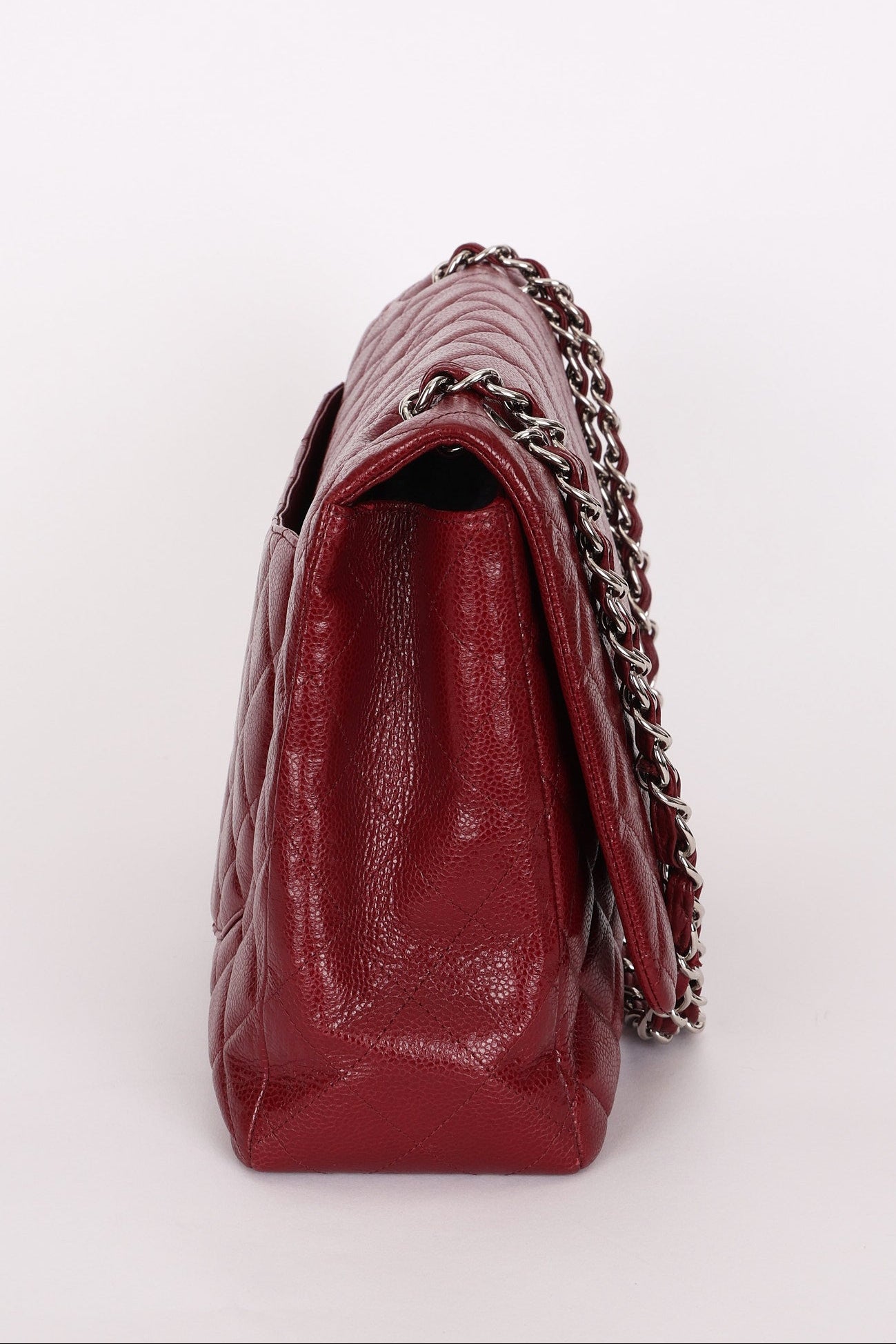 Chanel Jumbo Single Flap Bordeaux Caviar SHW