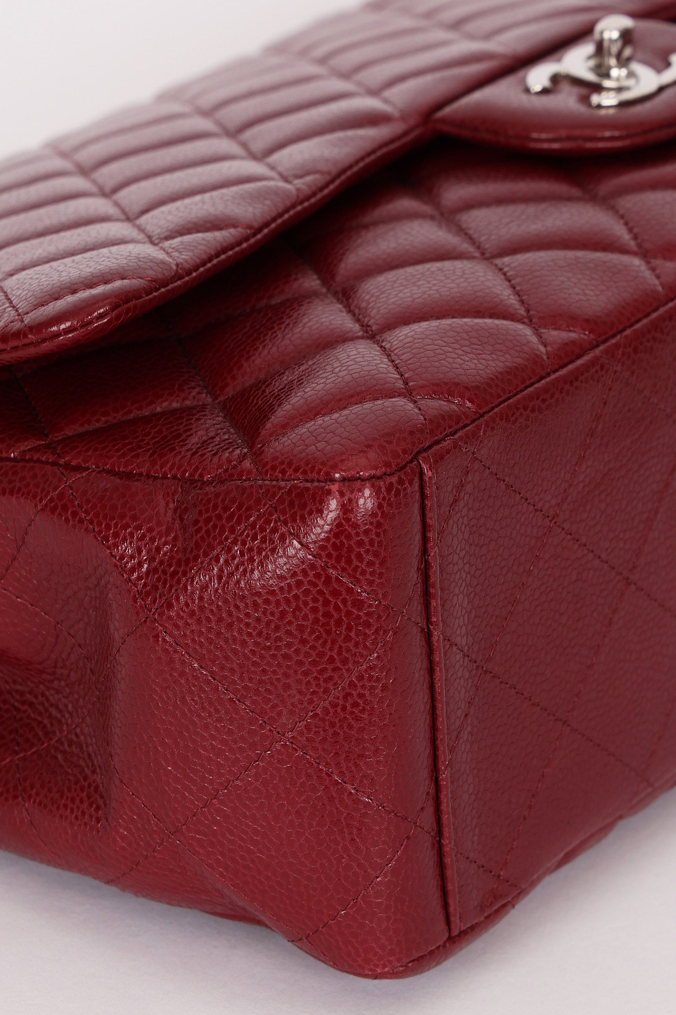 Chanel Jumbo Single Flap Bordeaux Caviar SHW