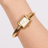 Saint Laurent Gold Square Watch