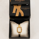 Saint Laurent Gold Square Watch