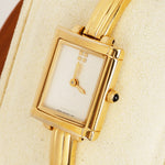 Saint Laurent Gold Square Watch