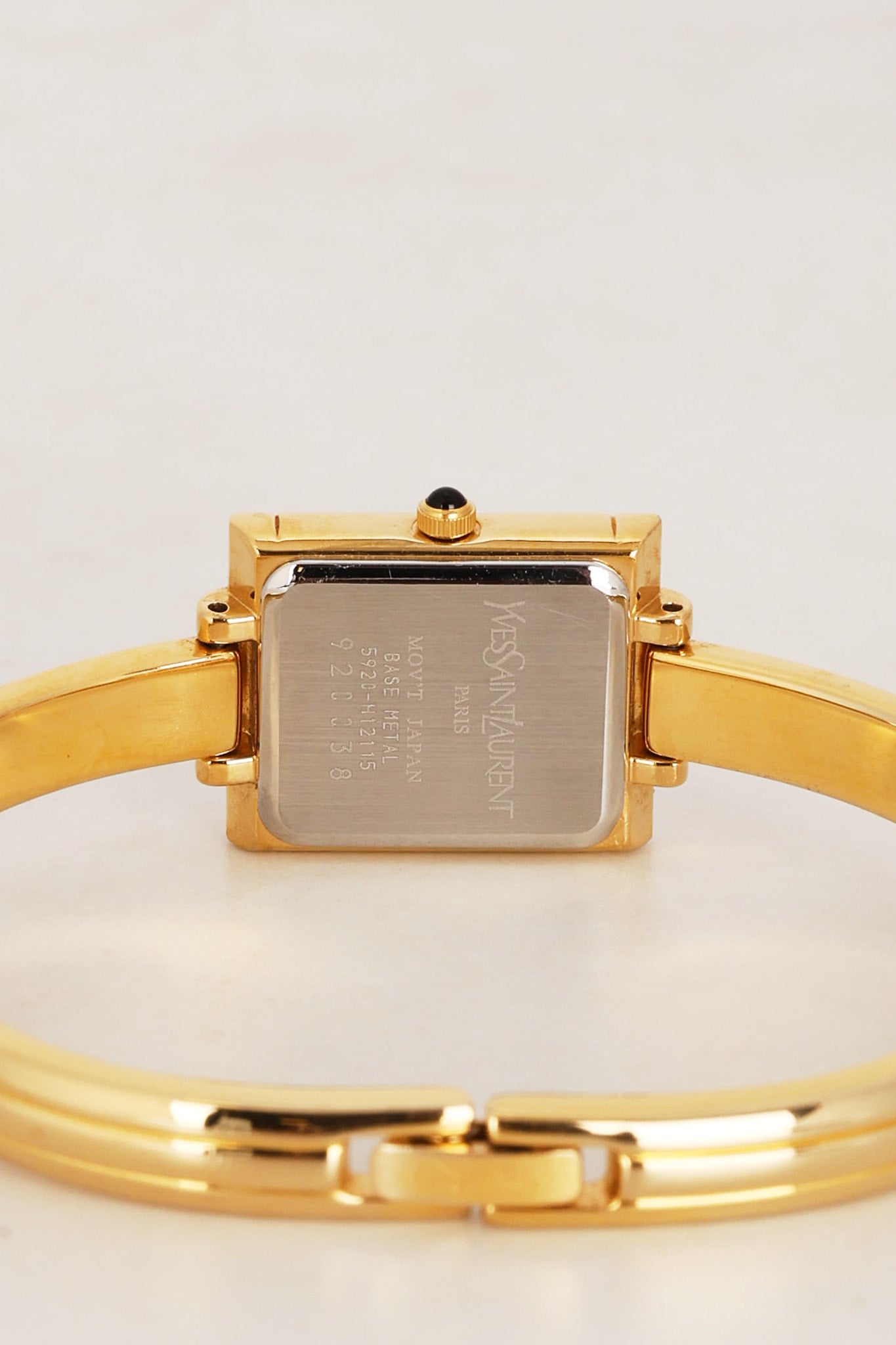 Saint Laurent Gold Square Watch
