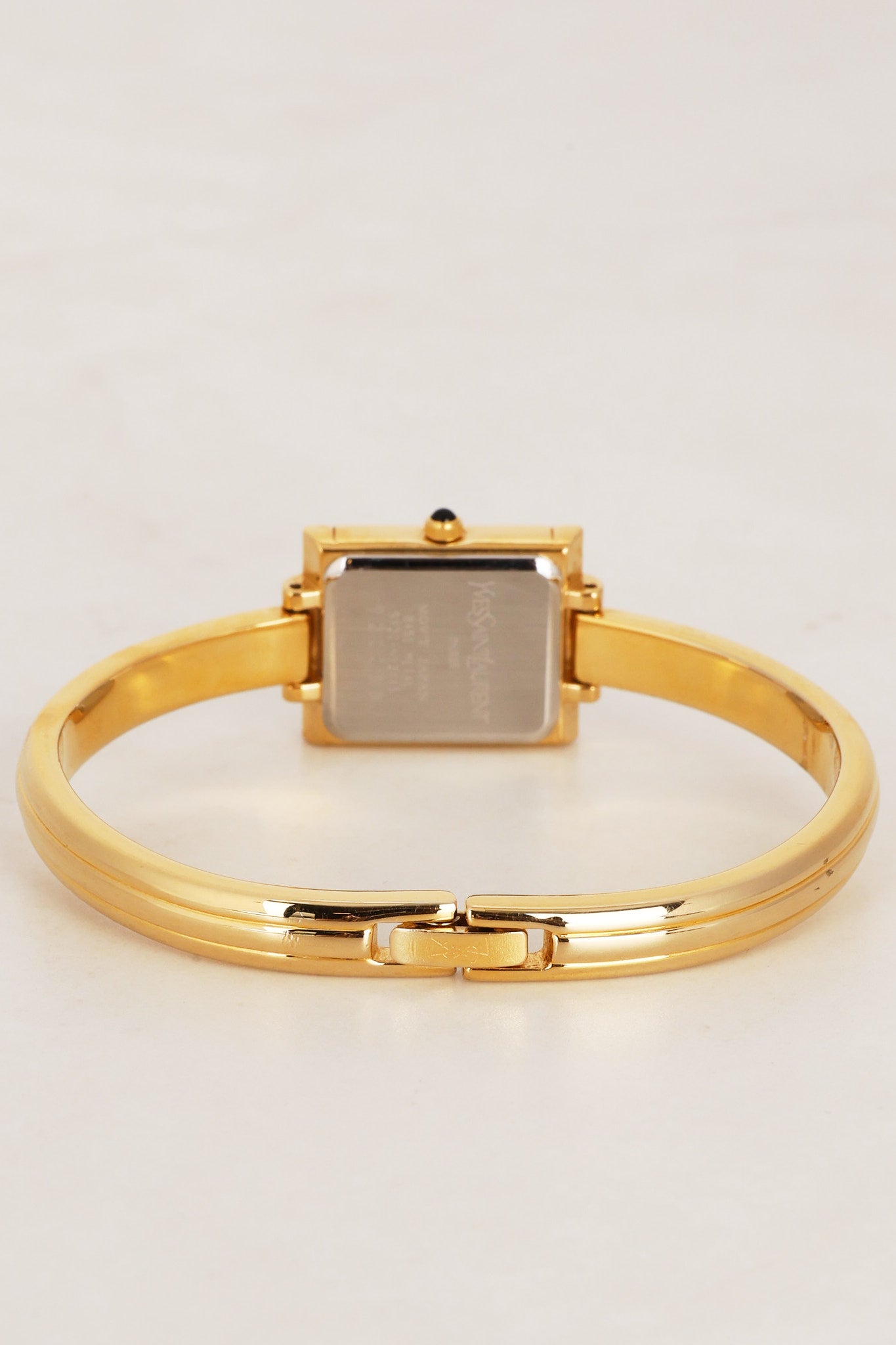 Saint Laurent Gold Square Watch