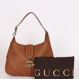 Gucci Small Retro G-Clasp Jackie Bag Cognac Buffalo