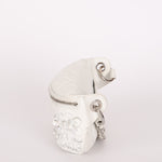 Chanel Camellia Embellished Belt Bag White Lambskin SHW
