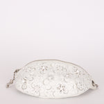 Chanel Camellia Embellished Belt Bag White Lambskin SHW