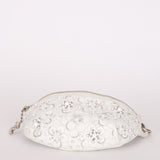 Chanel Camellia Embellished Belt Bag White Lambskin SHW