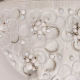 Chanel Camellia Embellished Belt Bag White Lambskin SHW