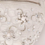 Chanel Camellia Embellished Belt Bag White Lambskin SHW