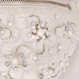 Chanel Camellia Embellished Belt Bag White Lambskin SHW