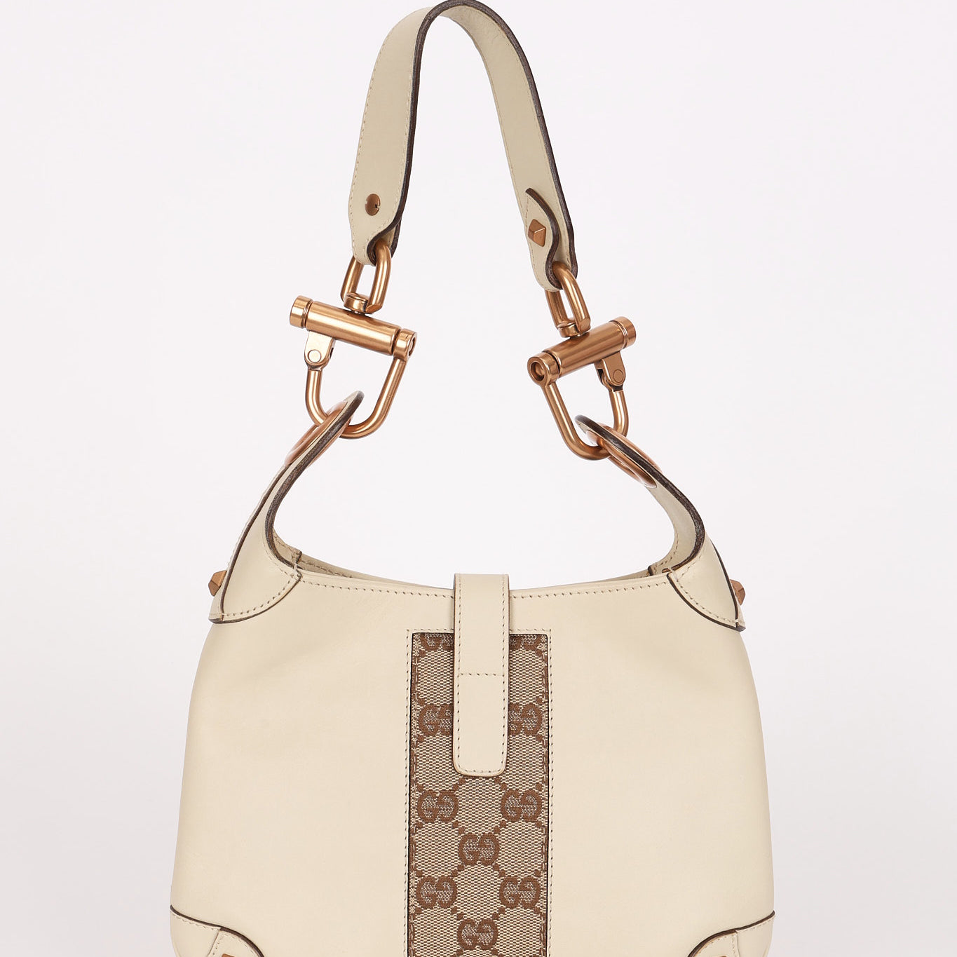 Gucci Monogram Leather Web Jackie Bag