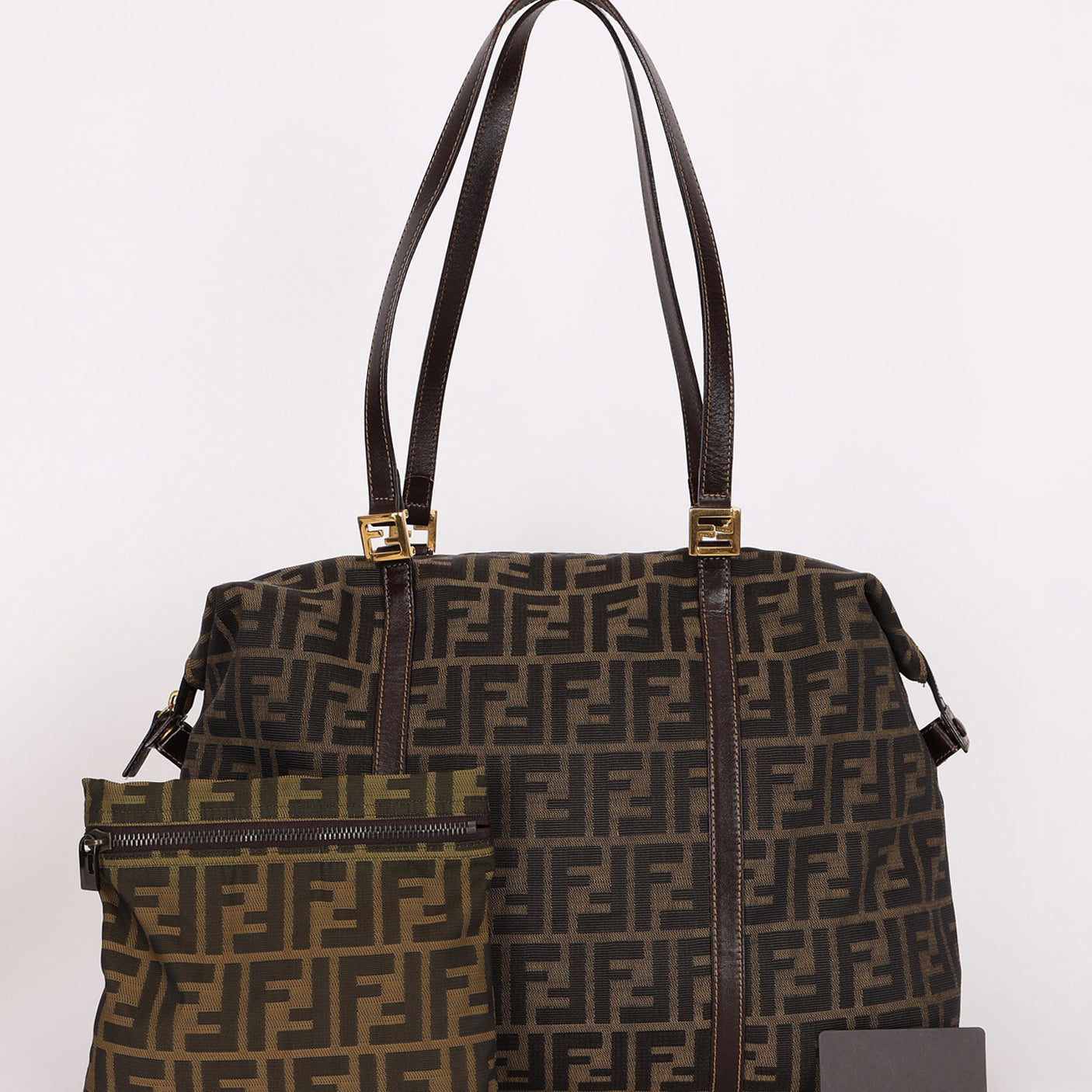 Fendi XL Zucca Twin Weekender Tote