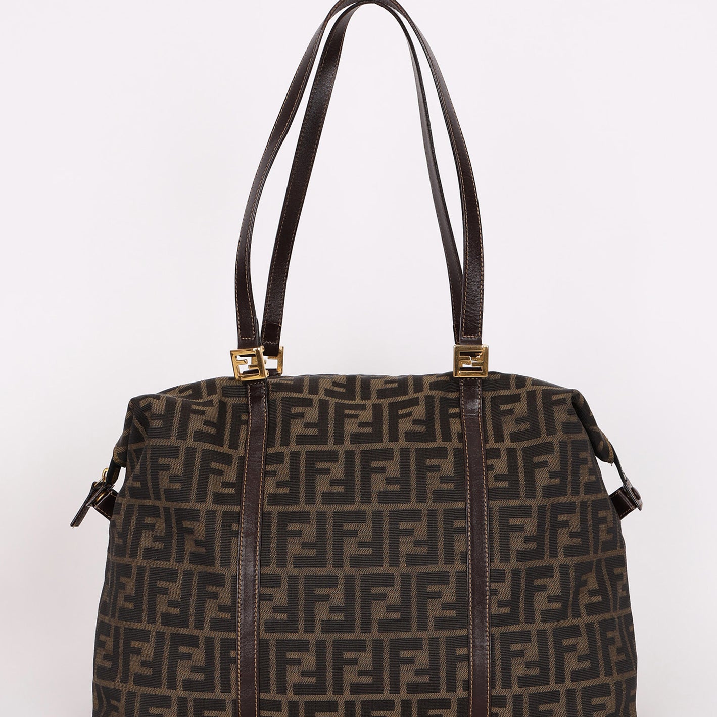 Fendi XL Zucca Twin Weekender Tote