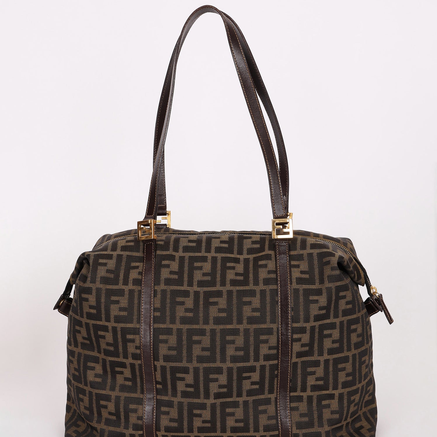 Fendi XL Zucca Twin Weekender Tote