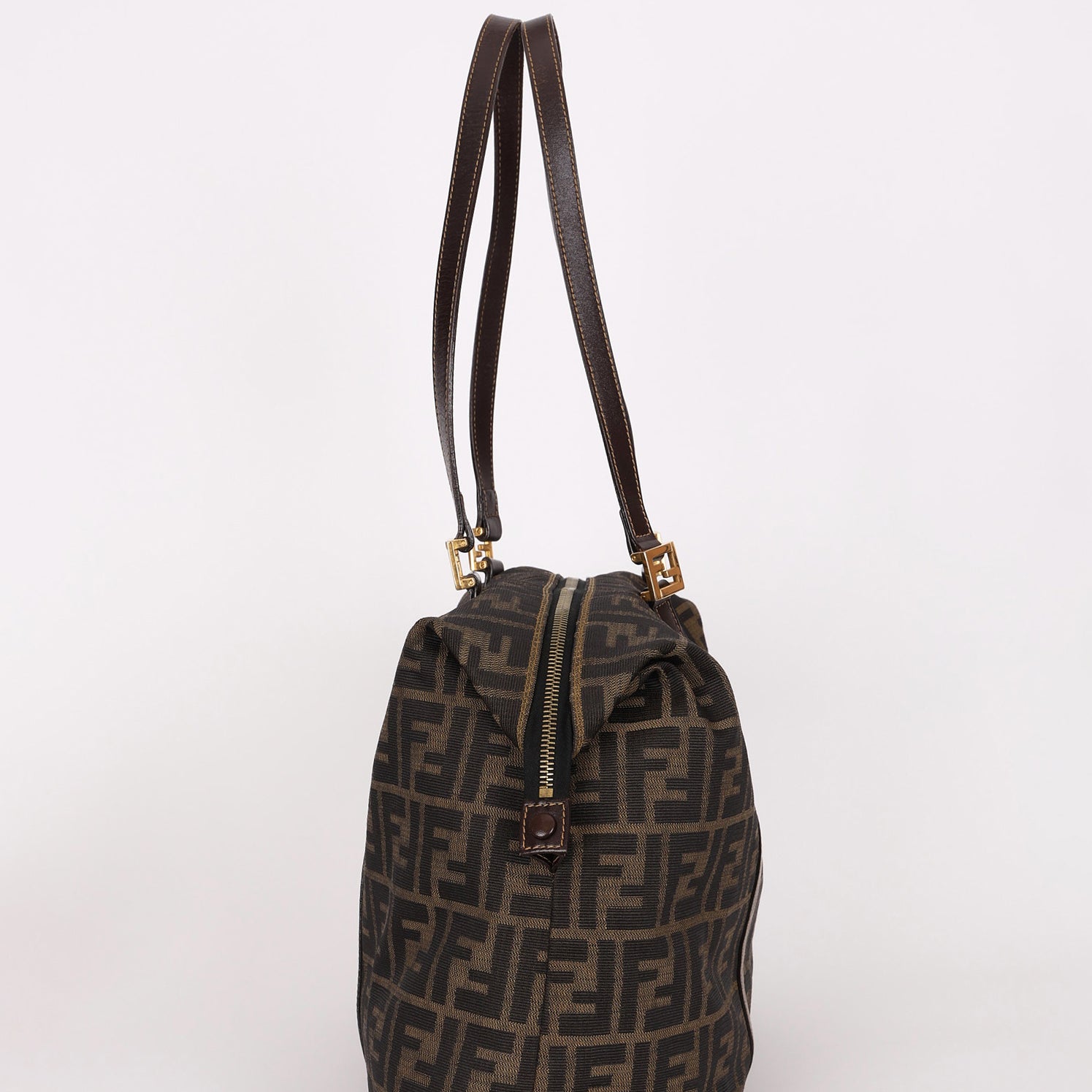 Fendi XL Zucca Twin Weekender Tote